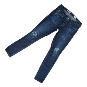 AG Adriano Goldschmied Womens The Legging Ankle Super Skinny Distressed Jeans 27